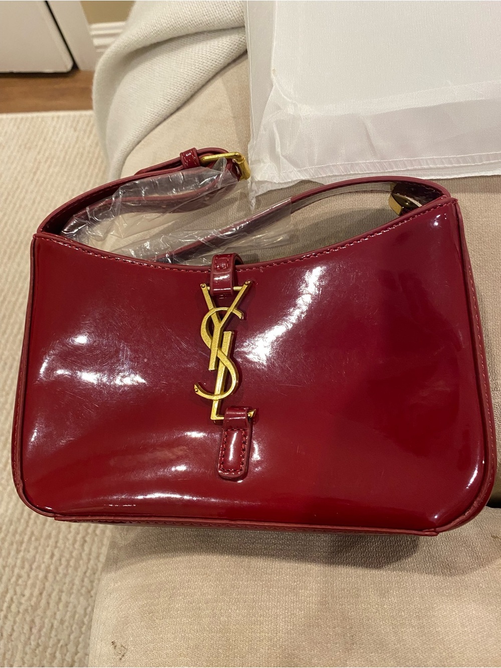 Monogram Patent Leather Shoulder Bag - Picture 2 of 2